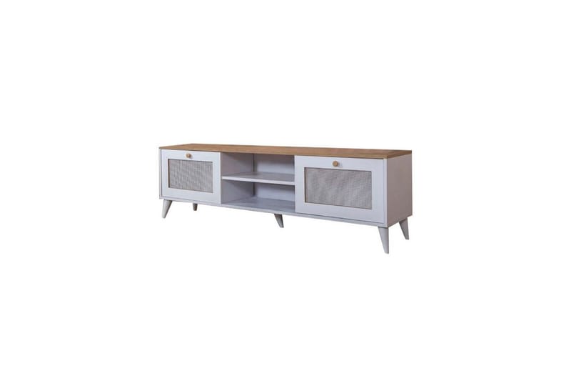 Mjudi Tv-bänk 55 cm - Ljusbrun/Vit - Möbler - TV- & Mediamöbler - TV bänk & mediabänk
