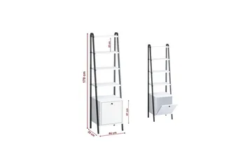 Mojon Bokhylla 44 cm - Svart/Vit - Förvaring - Hylla - Bokhylla