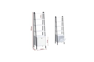 Mojon Bokhylla 44 cm - Svart/Vit - Förvaring - Hylla - Bokhylla