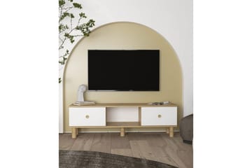 Mono Tv-bänk 150 cm - Rödfärgat trä/Vit - Möbler - TV- & Mediamöbler - TV bänk & mediabänk