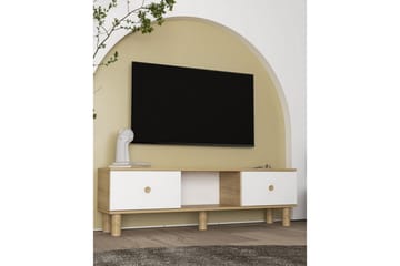 Mono Tv-bänk 150 cm - Rödfärgat trä/Vit - Möbler - TV- & Mediamöbler - TV bänk & mediabänk