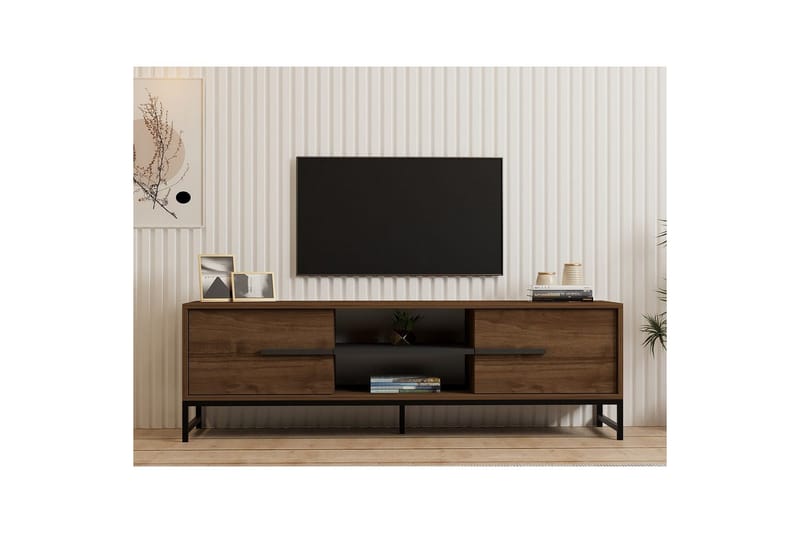 Mono Tv-bänk 160 cm - Mörkfärgat trä - Möbler - TV- & Mediamöbler - TV bänk & mediabänk