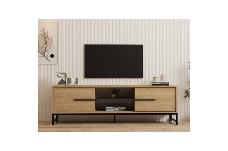 Mono Tv-bänk 160 cm - Mörkfärgat trä - Möbler - TV- & Mediamöbler - TV bänk & mediabänk