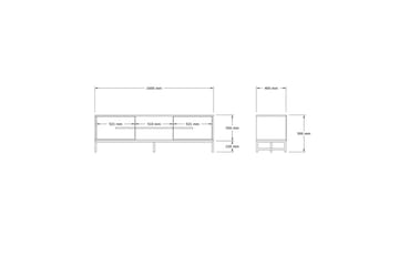 Mono Tv-bänk 160 cm - Vit - Möbler - TV- & Mediamöbler - TV bänk & mediabänk