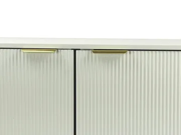 Morela TV-bänk 150 cm - Vit med guldfärgade detaljer - Möbler - TV- & Mediamöbler - TV bänk & mediabänk