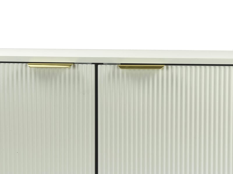 Morela TV-bänk 150 cm - Vit med guldfärgade detaljer - Möbler - TV- & Mediamöbler - TV bänk & mediabänk