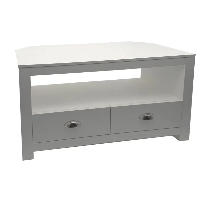 Morova TV-bänk 85 cm - Vit och silver - Möbler - TV- & Mediamöbler - TV bänk & mediabänk