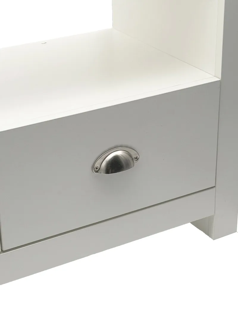 Morova TV-bänk 85 cm - Vit och silver - Möbler - TV- & Mediamöbler - TV bänk & mediabänk