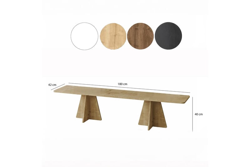 Munne Tv-bänk 180 cm - Ek - Möbler - TV- & Mediamöbler - TV bänk & mediabänk