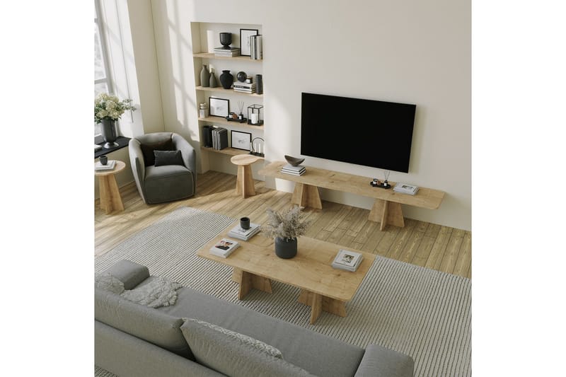Munne Tv-bänk 180 cm - Ek - Möbler - TV- & Mediamöbler - TV bänk & mediabänk