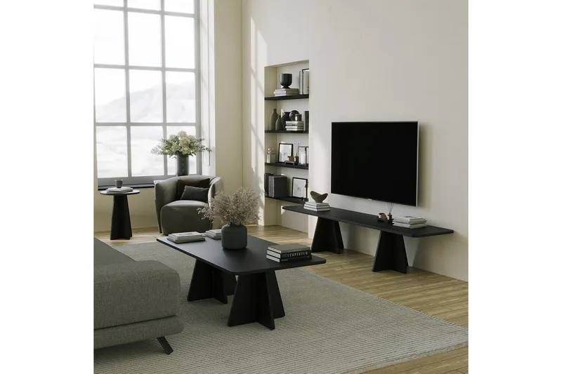 Munne Tv-bänk 180 cm - Svart - Möbler - TV- & Mediam öbler - TV bänk & mediabänk