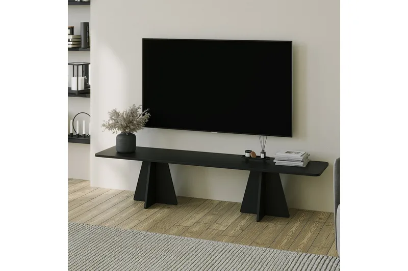 Munne Tv-bänk 180 cm - Svart - Möbler - TV- & Mediamöbler - TV b änk & mediabänk