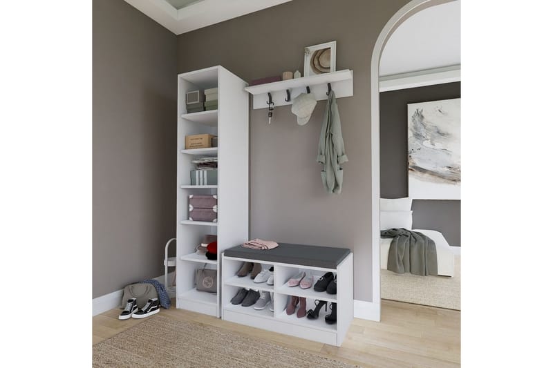 Nagouri Tv-möbelset 130x35 cm - Vit - Möbler - TV- & Mediamöbler - TV-möbelset