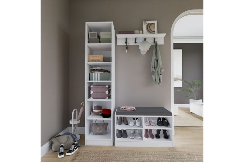 Nagouri Tv-möbelset 130x35 cm - Vit - Möbler - TV- & Mediamöbler - TV-möbelset