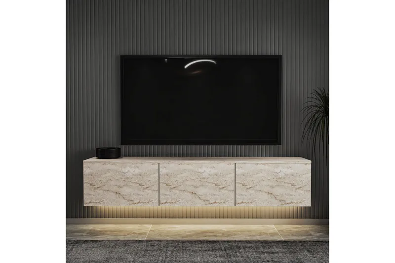 Neon Tv-bänk 160 cm Beige - Beige - Möbler - TV- & Mediamöbler - TV bänk & mediabänk