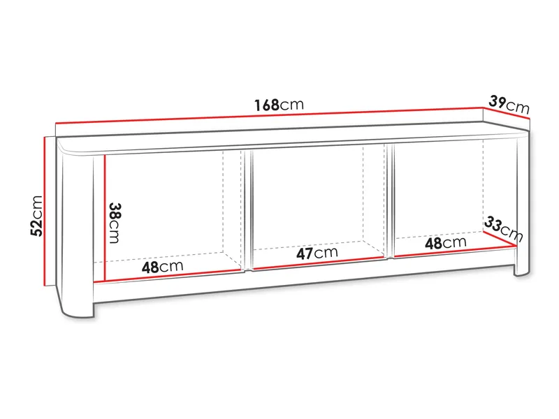 Norrhassel Tv-bänk 168 cm - brun - Möbler - TV- & Mediamöbler - TV bänk & mediabänk