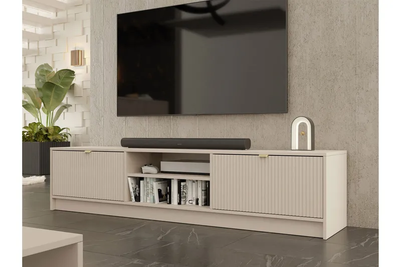 Novaj Tv-skåp 180 cm - Beige - Möbler - TV- & Mediamöbler - TV bänk & mediabänk