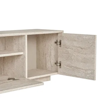 Nover TV-bänk 180x46x35 cm - Travertin - Möbler - TV- & Mediamöbler - TV bänk & mediabänk