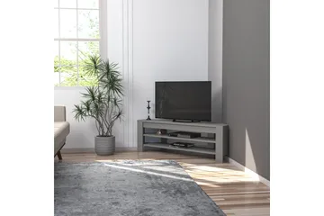 Oderzo Hörn TV Bänk 120 cm med Förvaring i Målat Trä - Grå - Möbler - TV- & Mediamöbler - TV bänk & mediabänk