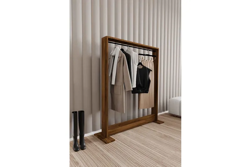 Olyric Tv-hylla 124 cm - Valnöt - Förvaring - Klädförvaring - Klädhängare - Klädställning