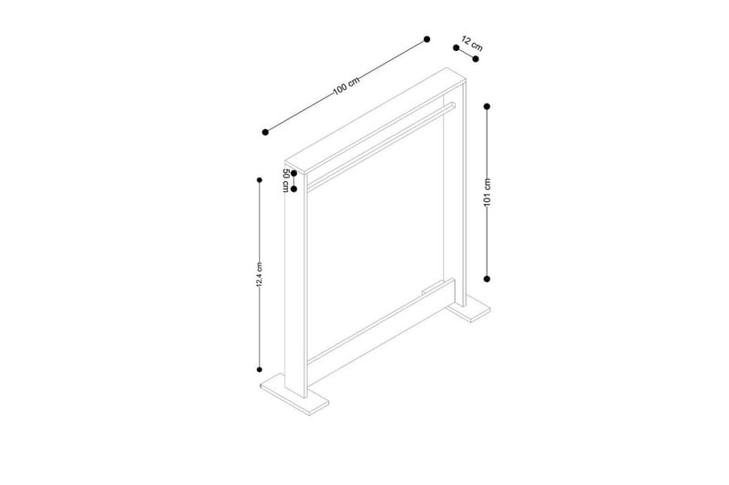 Olyric Tv-hylla 124 cm - Valnöt - Möbler - TV- & Mediamöbler - TV-hylla