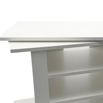 Olyricon TV-bänk 78 cm Med förvaring Rullbar - Vit och svart - Möbler - TV- & Mediamöbler - TV bänk & mediabänk