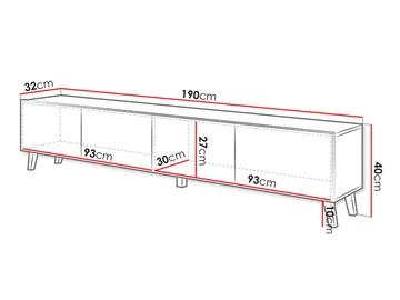 Orvik Tv-bänk 190 cm - svart - Möbler - TV- & Mediamöbler - TV bänk & mediabänk