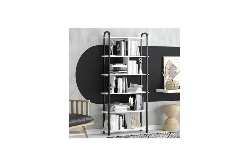 Orvric Bokhylla 78 cm - Svart/Vit - Förvaring - Hylla - Bokhylla