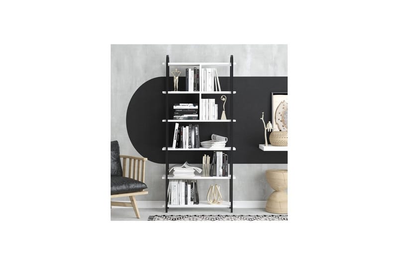 Orvric Bokhylla 78 cm - Svart/Vit - Förvaring - Hylla - Bokhylla
