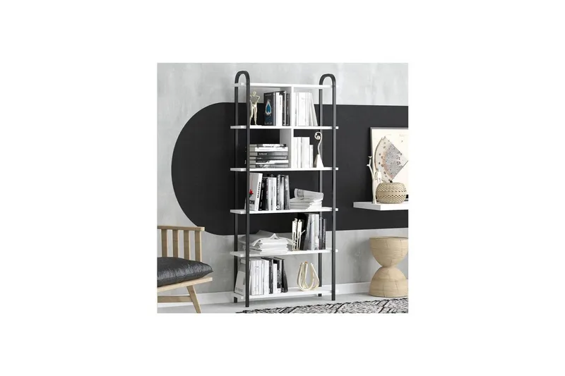 Orvric Bokhylla 78 cm - Svart/Vit - Förvaring - Hylla - Bokhylla