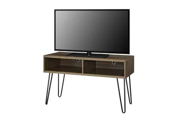Owen Golvstående Tv Bänk 107 cm med Förvaring i Valnöt - Brun - Möbler - TV- & Mediamöbler - TV bänk & mediabänk