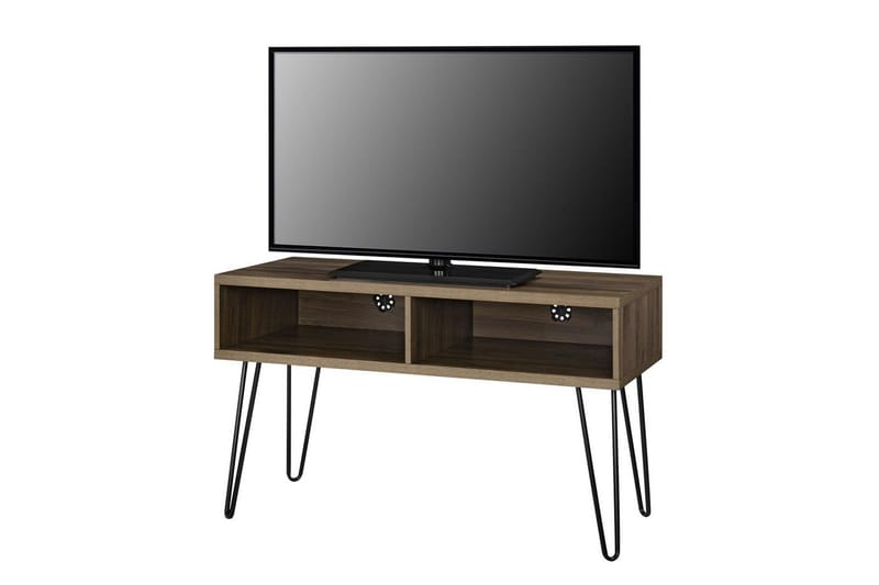 Owen Golvstående Tv Bänk 107 cm med Förvaring i Valnöt - Brun - Möbler - TV- & Mediamöbler - TV bänk & mediabänk