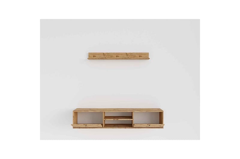 Palgrave Tv-hylla 180 cm - Ek - Möbler - TV- & Mediamöbler - TV-hylla