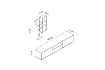 Palgrave Tv-skåp 180 cm - Ek - Möbler - TV- & Mediamöbler - TV-skåp