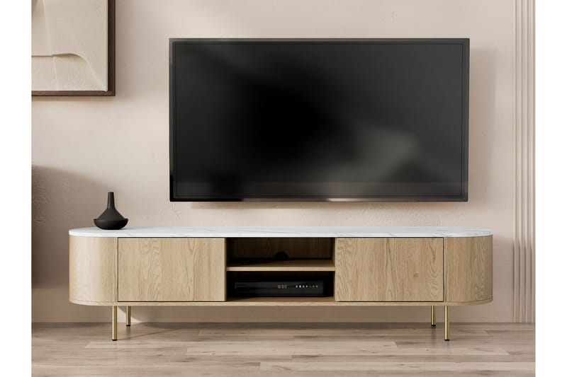 Pantego Tv-bänk 184x40 cm - Vit - Möbler - TV- & Mediamöbler - TV bänk & mediabänk