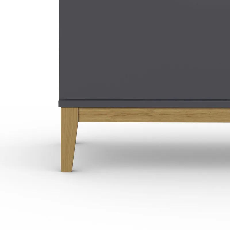 Pelle Tv-bänk 200 cm - Grå / Wotan-ek - Möbler - TV- & Mediamöbler - TV bänk & mediabänk