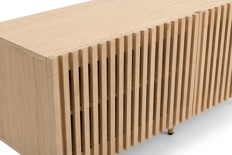 Peyra Ribbad Tv-bänk 120 cm - Natur - Möbler - TV- & Mediamöbler - TV bänk & mediabänk
