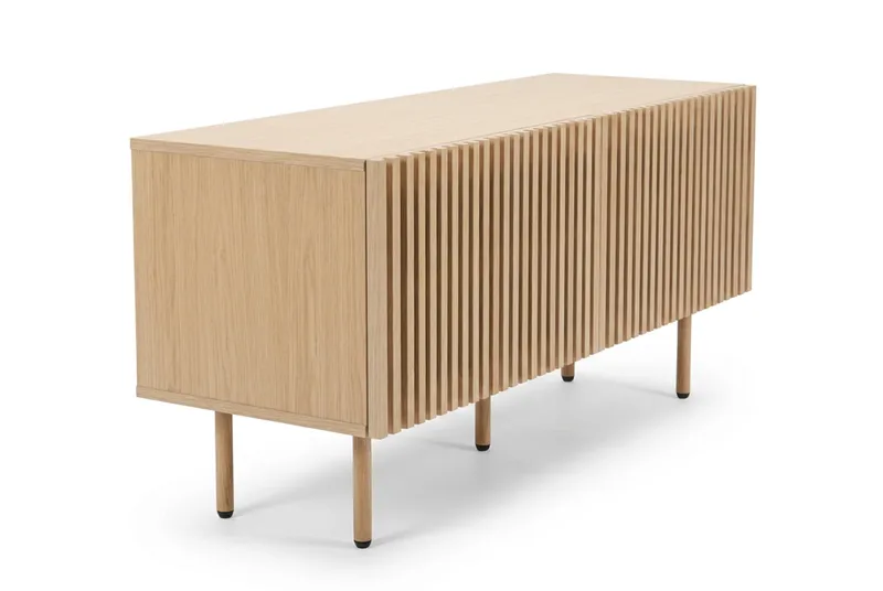 Peyra Ribbad Tv-bänk 120 cm - Natur - Möbler - TV- & Mediamöbler - TV bänk & mediabänk