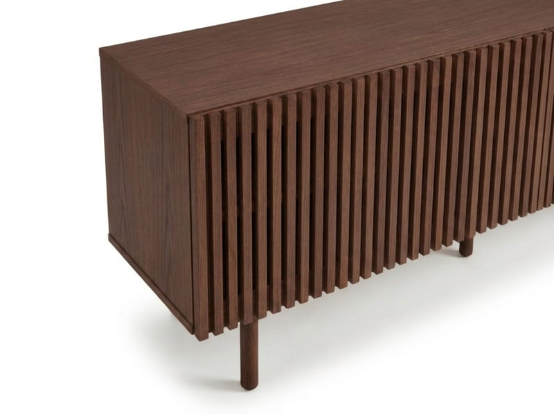 Peyra Ribbad Tv-bänk 160 cm - Valnöt - Möbler - TV- & Mediamöbler - TV bänk & mediabänk