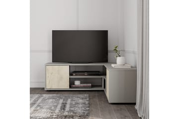 Pienk Tv-bänk 125 cm - Grå/Travertin - Möbler - TV- & Mediamöbler - TV bänk & mediabänk