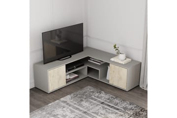 Pienk Tv-bänk 125 cm - Grå/Travertin - Möbler - TV- & Mediamöbler - TV bänk & mediabänk