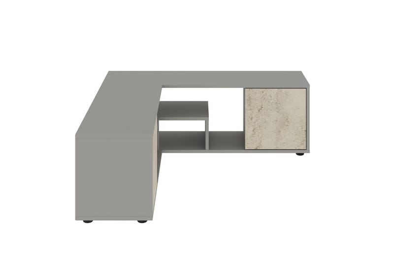 Pienk Tv-bänk 125 cm - Grå/Travertin - Möbler - TV- & Mediamöbler - TV bänk & mediabänk