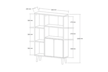 Quorana Bokhylla 25 cm - Ek - Förvaring - Hylla - Bokhylla