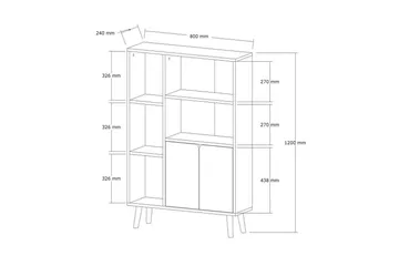 Quorana Bokhylla 25 cm - Ek - Förvaring - Hylla - Bokhylla