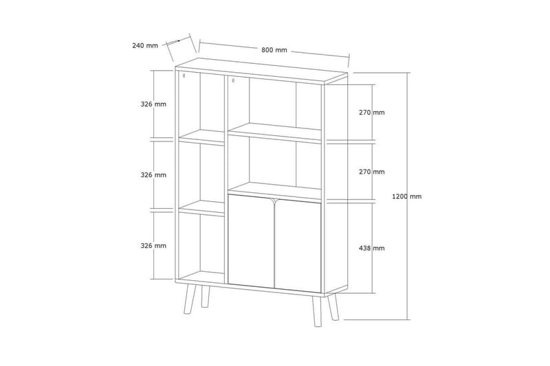 Quorana Bokhylla 25 cm - Vit - Förvaring - Hylla - Bokhylla