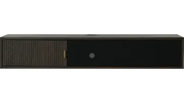 Råvika Vägghängd Tv-Bänk 133 cm - Brunlackad ek - Möbler - TV- & Mediamöbler - TV bänk & mediabänk