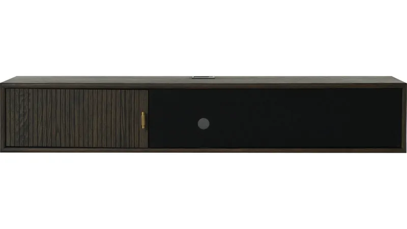 Råvika Vägghängd Tv-Bänk 133 cm - Brunlackad ek - Möbler - TV- & Mediamöbler - TV bänk & mediabänk
