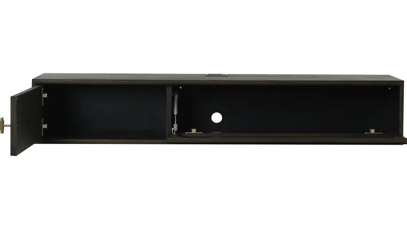 Råvika Vägghängd Tv-Bänk 133 cm - Brunlackad ek - Möbler - TV- & Mediamöbler - TV bänk & mediabänk