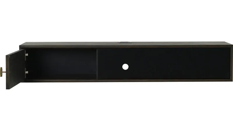 Råvika Vägghängd Tv-Bänk 133 cm - Brunlackad ek - Möbler - TV- & Mediamöbler - TV bänk & mediabänk