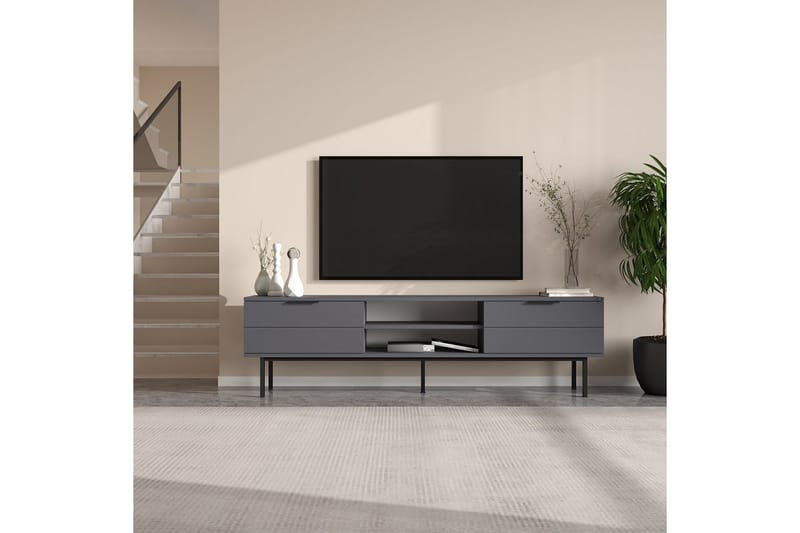 Ranjit Tv-bänk 180 cm - Antracit - Möbler - TV- & Mediamöbler - TV bänk & mediabänk